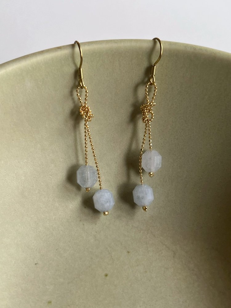 Gold Knot Duster Earrings